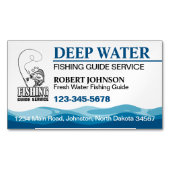 魚釣りガイドサービス マグネット名刺 (正面)