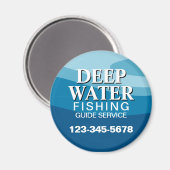 魚釣りガイドサービス マグネット (正面/裏面)
