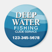 魚釣りガイドサービス マグネット (正面)