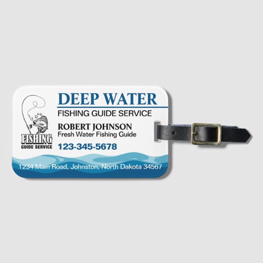 魚釣りガイドサービス ラゲッジタグ (正面横)