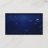 魚釣りガイドサーモンフィッシュネイビーブルー 名刺 (裏面)