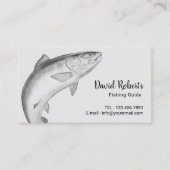 魚釣りガイドプロフェッショナル漁師魚釣り図 名刺 (正面)