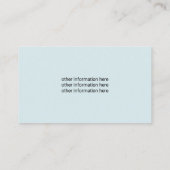 魚釣りガイドプロフェッショナル魚釣り文字プレーン 名刺 (裏面)