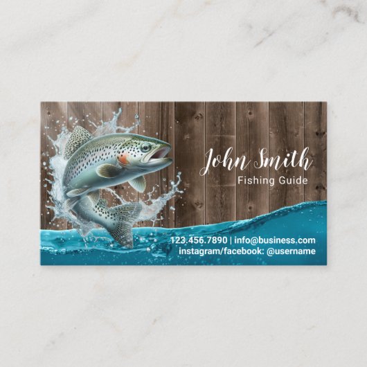 魚釣りガイド魚釣り文字プロフェッショナル 名刺 (正面)