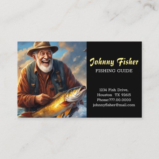 魚釣りガイド 名刺 (正面)
