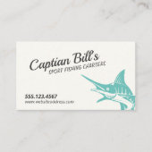 魚釣りガイド、魚釣り文字 名刺 (正面)