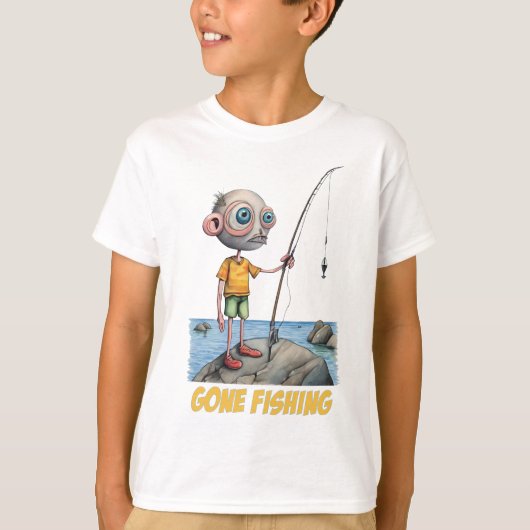 魚釣りキッドTシャツ Tシャツ (正面)