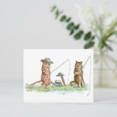 魚釣りキャッツバイルイスワーイン ポストカード (スタンド正面)