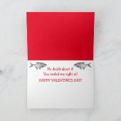 魚釣りキャットロマンチックバレンタインデー シーズンカード (内部)