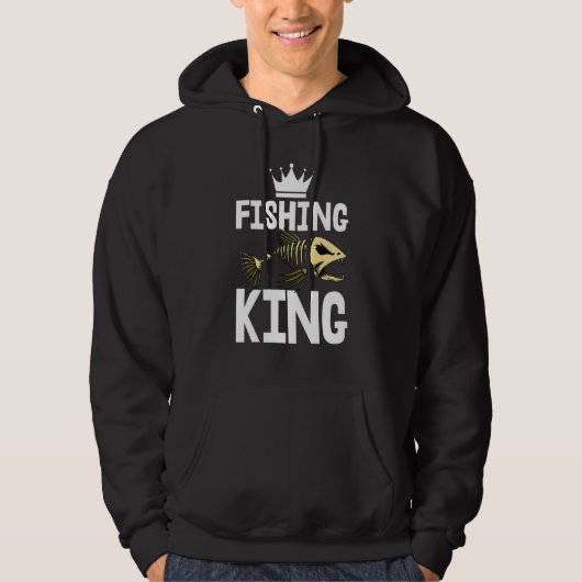 魚釣りキングティースケルトン魚の骨TeeシャープTee パーカ (正面)