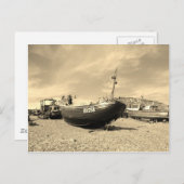 魚釣りクラシックボート ポストカード (正面/裏面)