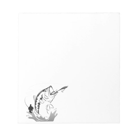 魚釣りクラブテンプレート ノートパッド (正面)