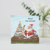 魚釣りクリスマスとサンタクロース 招待状 (スタンド正面)