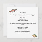 魚釣りクリスマスとサンタクロース 招待状 (裏面)