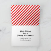 魚釣りクリスマスホリデーカード シーズンカード (内部)