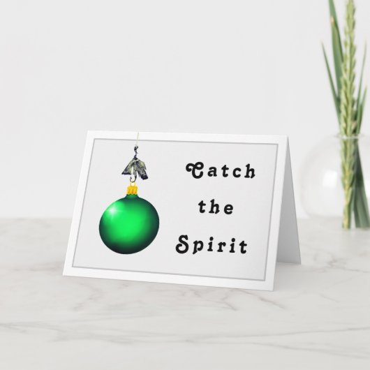 魚釣りクリスマスホリデーカード シーズンカード (正面)