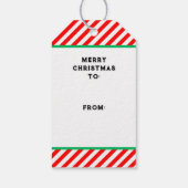 魚釣りクリスマスホリデーギフトラベル ギフトタグ (裏面)