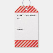 魚釣りクリスマスホリデーギフトラベル ギフトタグ (裏面)