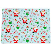 魚釣りクリスマスホリデーラージ抱き枕 ラージペーパーバッグ (正面)