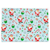 魚釣りクリスマスホリデーラージ抱き枕 ラージペーパーバッグ (裏面)