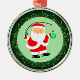 魚釣りクリスマス収集可能なセラミックオーナメント メタルオーナメント