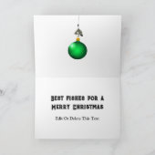 魚釣りクリスマス シーズンカード (内部)