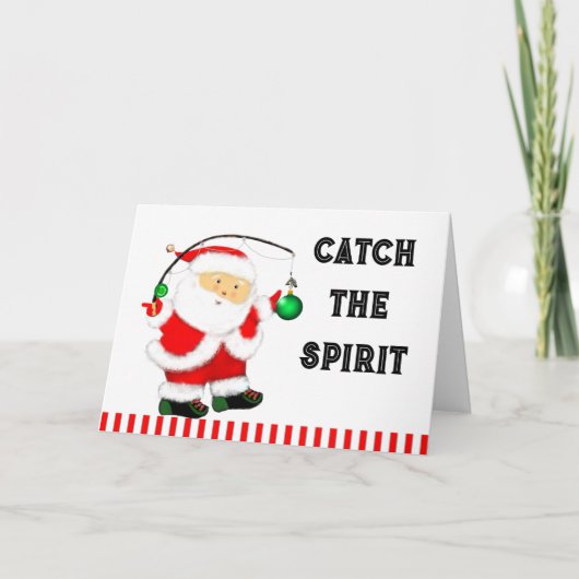 魚釣りクリスマス シーズンカード (正面)