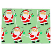 魚釣りクリスマス ラージペーパーバッグ (裏面)