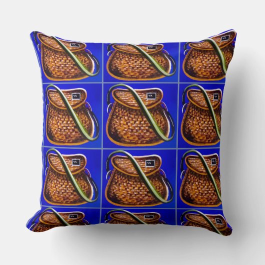 魚釣りクリールピロー クッション (正面)