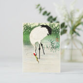 魚釣りクレーン浅瀬 ポストカード (スタンド正面)