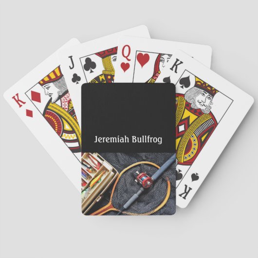 魚釣りクローズアップ写真ネット実在、Luresパーソナライズ トランプ (裏面)