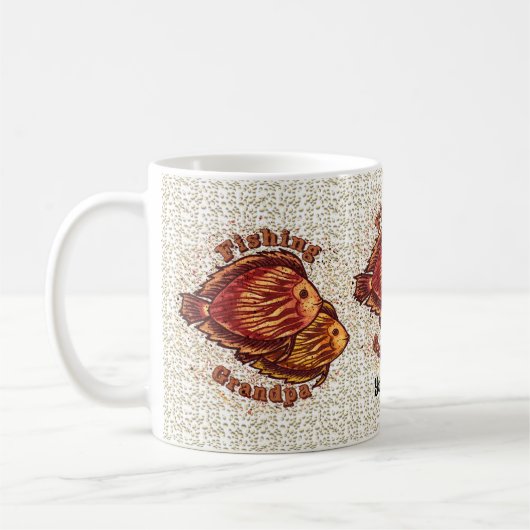 魚釣りグランドパカスタムマグ コーヒーマグカップ (左)