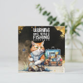 魚釣りグリーティングカードの水色 (スタンド正面)