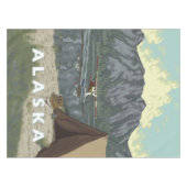 魚釣りコテージ狩りロッジ テーブルクロス (正面(横))