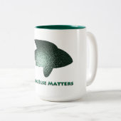 魚釣りコーヒーマグ ツートーンマグカップ (正面右)