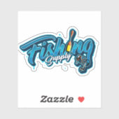 魚釣りサプライブルーステッカー |ダイカットのシール シール (シート)