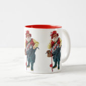 **魚釣りサンタクロース**クリスマス ツートーンマグカップ (正面右)