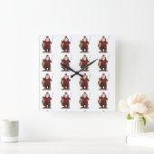 「魚釣りサンタ」クリスマス時計 スクエア壁時計 (ホーム)