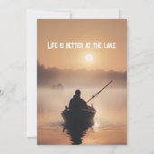 魚釣りサンライズフィッシャーマン50誕生日 招待状 (裏面)