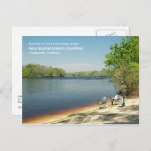 魚釣りザスワンニーはがき ポストカード (正面/裏面)