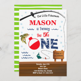 魚釣りザビッグワンバースデー招待状 招待状