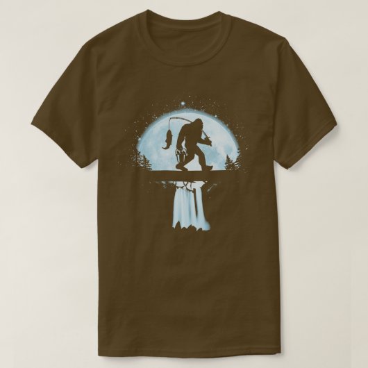 魚釣りザムーンライトブルームーン Tシャツ (デザイン正面)