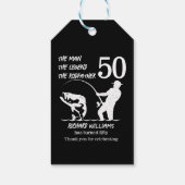 魚釣りザレジェンドロドファーズ50誕生日 ギフトタグ (裏面)