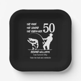 魚釣りザレジェンドロドファーズ50誕生日 ペーパープレート