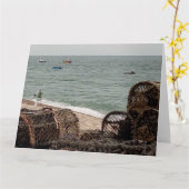 魚釣りザ素晴らしスポーツ カード (黄色い花)