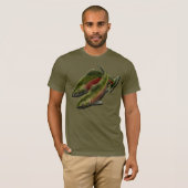 魚釣りシャツコホサーモンメンズTシャツ Tシャツ (正面フル)