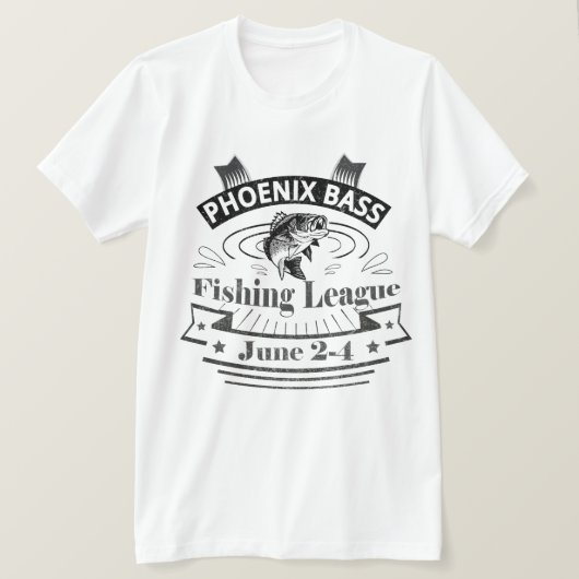 魚釣りシャツフェニックスベース魚釣りリーグ6月2日～4日 Tシャツ (デザイン正面)