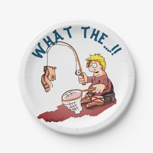 魚釣りシューサプライズ ペーパープレート (正面)