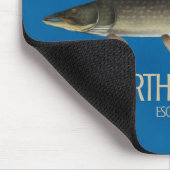 魚釣りシンプルアングラーノーザンパイクフィシャーマン マウスパッド (コーナー)