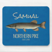 魚釣りシンプルアングラーノーザンパイクフィシャーマン マウスパッド (正面)